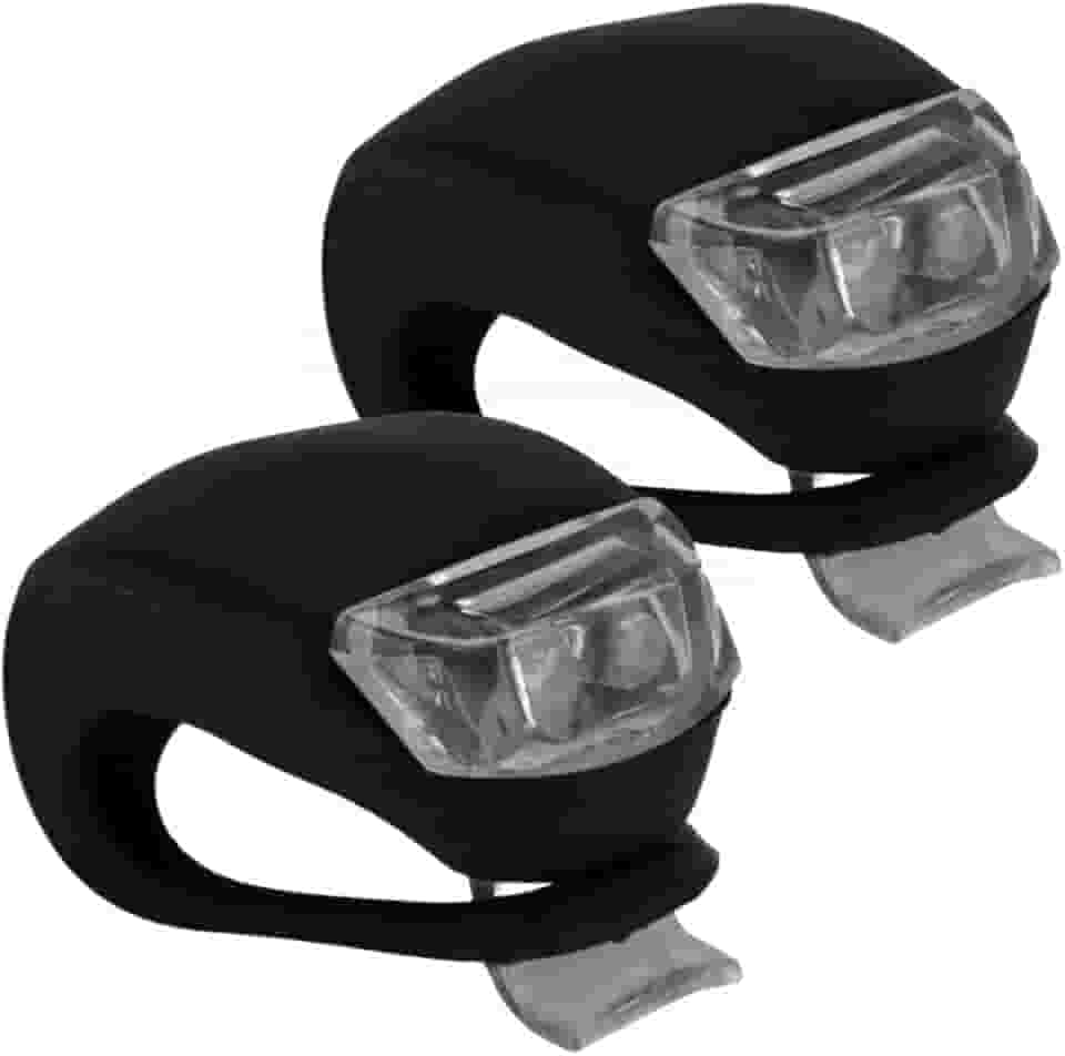 Kit Lanterna Sinalizador Bike Weemsbox Par Luz LED Sapinho Bicicleta 2 Cores Impermeável Dianteira Traseira