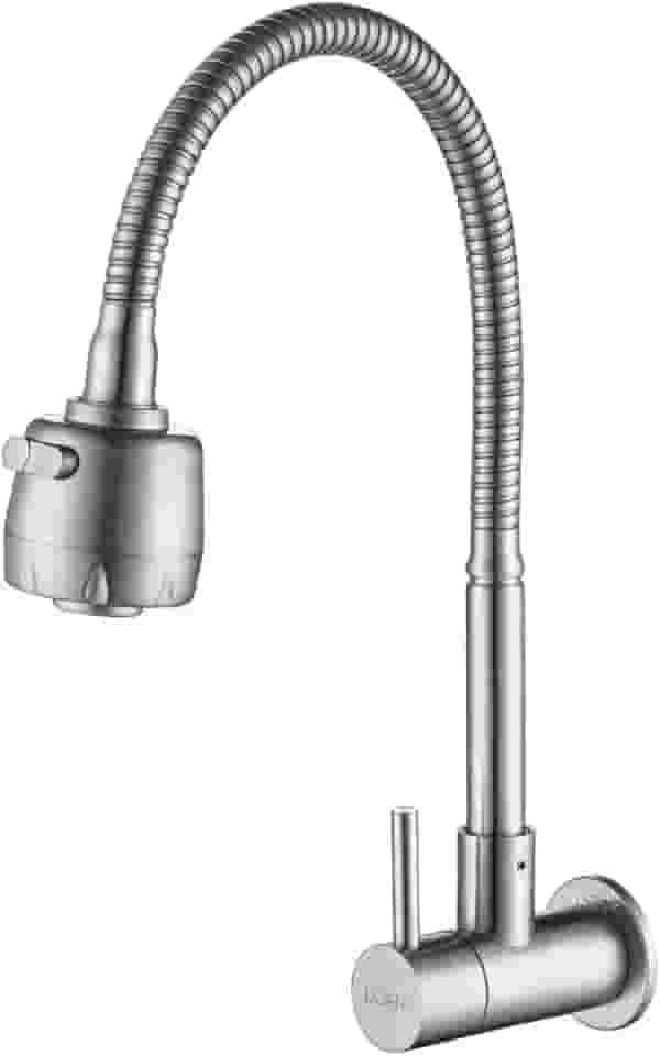 Torneira Gourmet Cozinha Inox Giratória Parede Longa NOX05 Doan