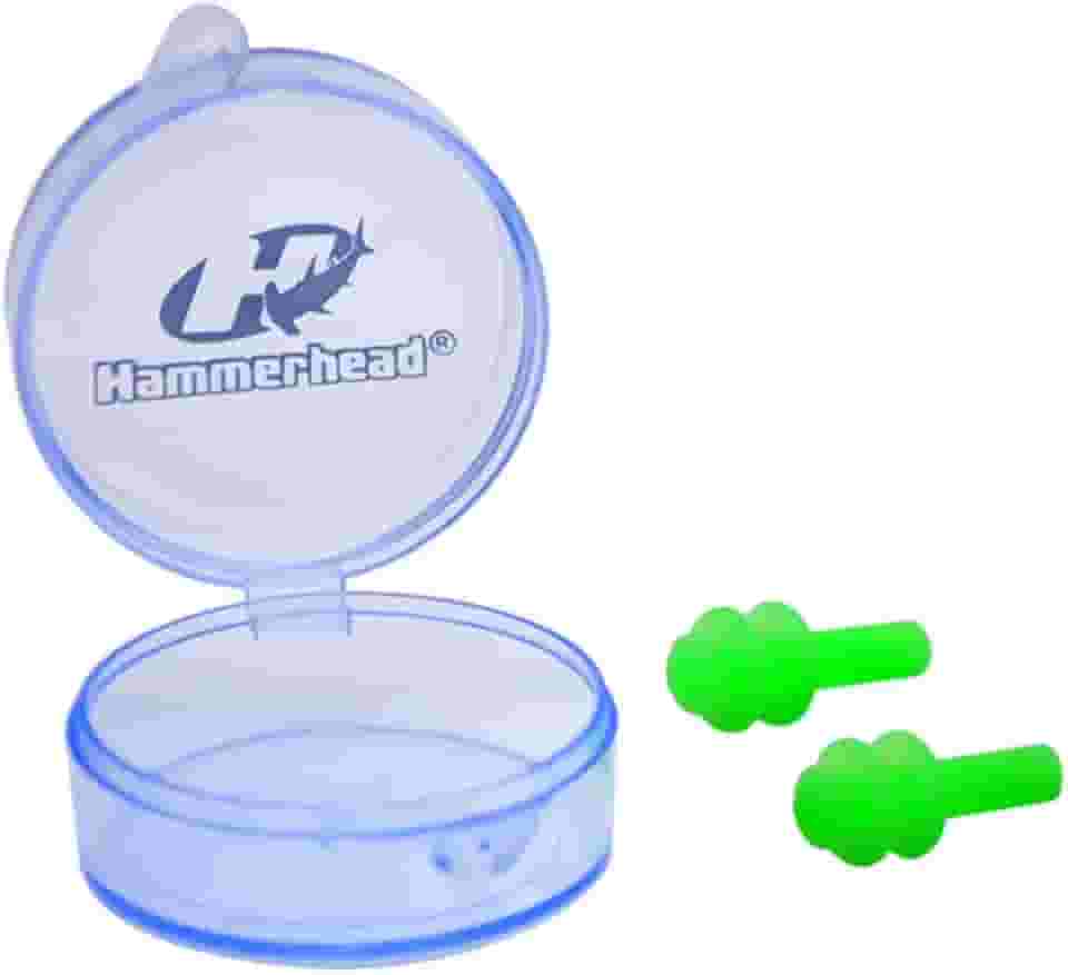 Tampão Protetor de Ouvido Hammerhead Natação Hidromaginástica 2 Peças