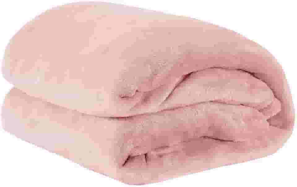 Cobertor Casal Manta Microfibra Fleece 01 Peça Rosa
