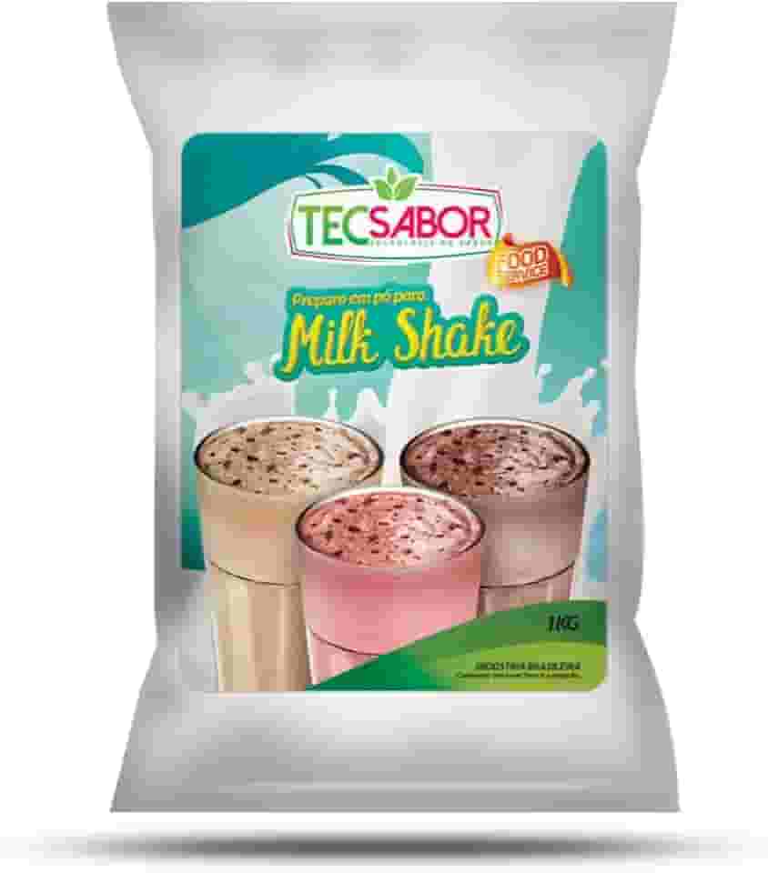 Base em Pó Para Milk Shake, Adicionar Água ou Leite, Rende 6 Litros (Baunilha)