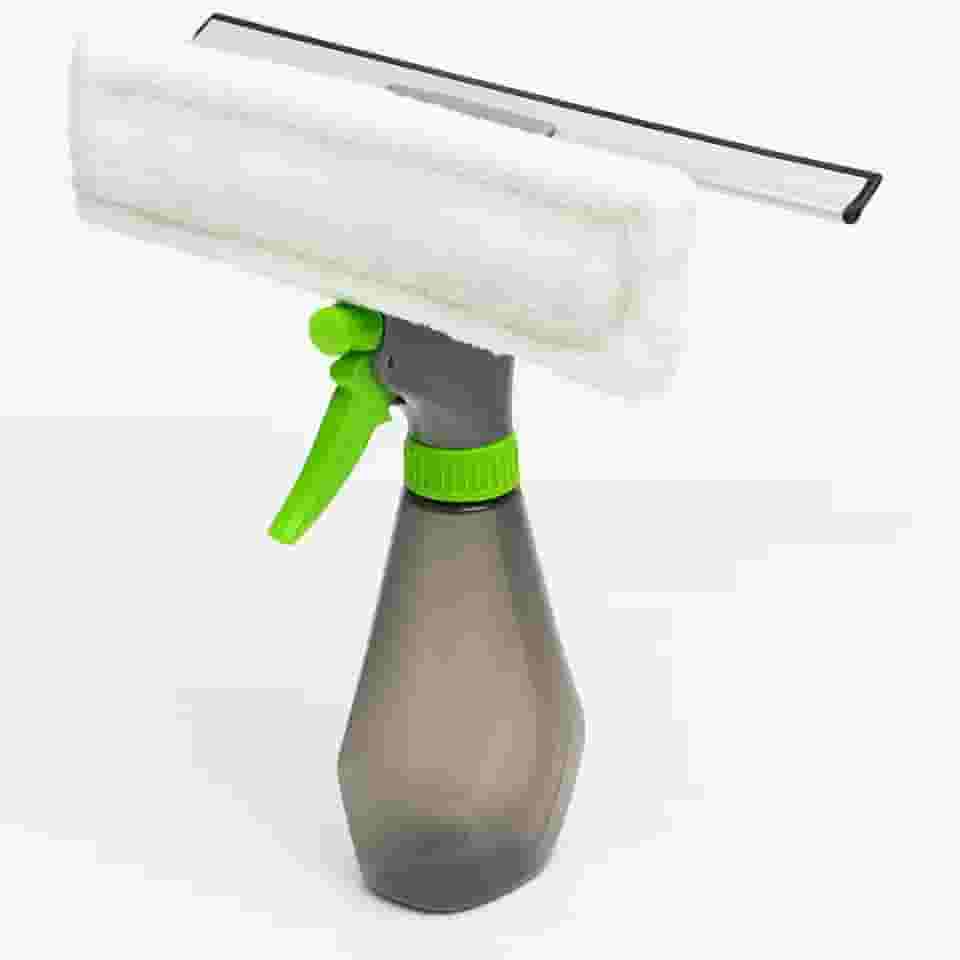 Rodo Limpa Seca Vidros Janela Multiuso Com Spray Esfregão e Borrifador Acompanha Reservatório 3 Em 1 250ml Box e Azulejos Prático e Portátil