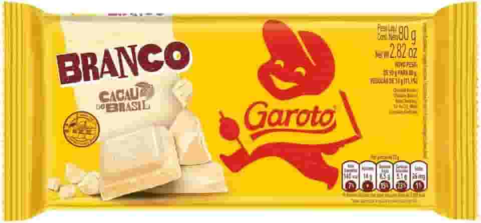 Tablete Chocolate Branco Cacau Brasil 80g - Garoto