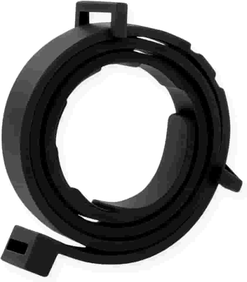 Coleira Antipulgas e Carrapatos para Cães e Gatos – Ajustável, Resistente à Água, Proteção 8 Meses, Ingredientes Naturais e Antialérgicos (Preto, 38 CM)