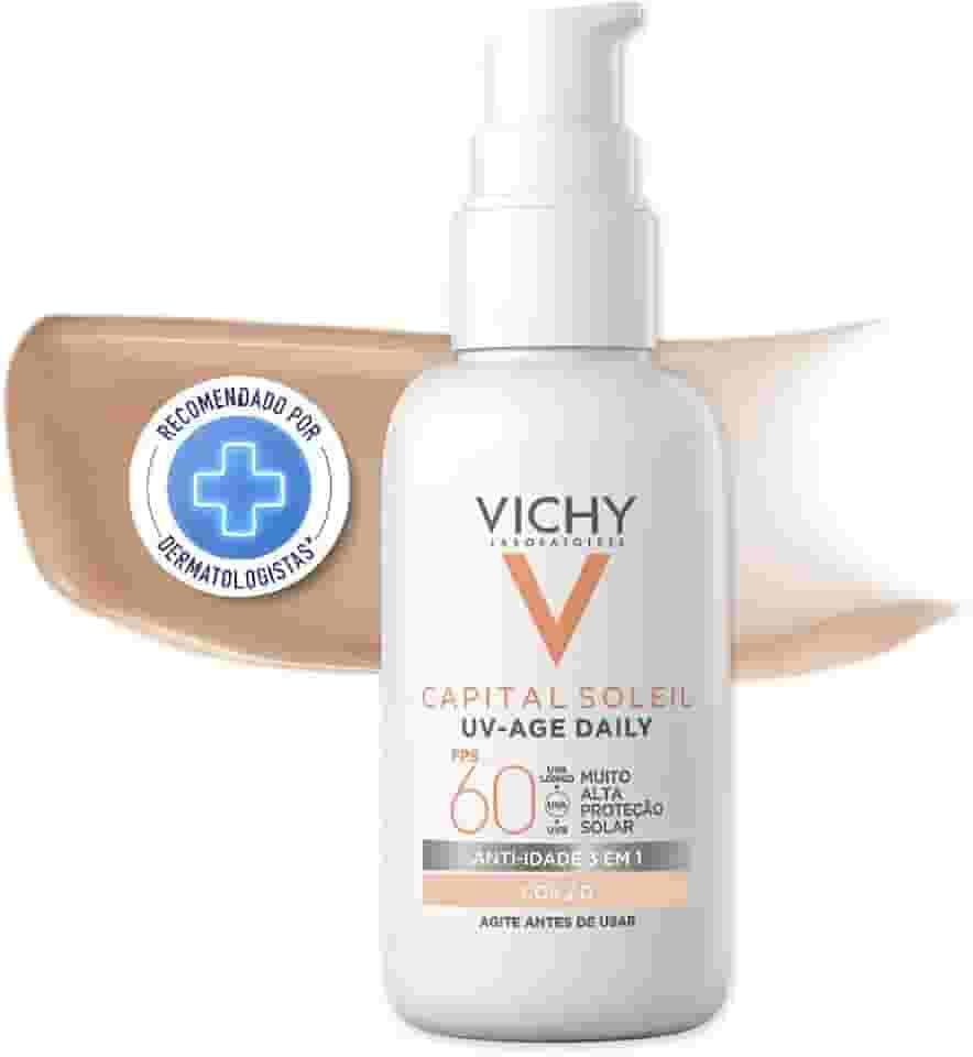 Protetor Solar Facial Vichy Capital Soleil UV-Age Daily com Cor FPS60-40g