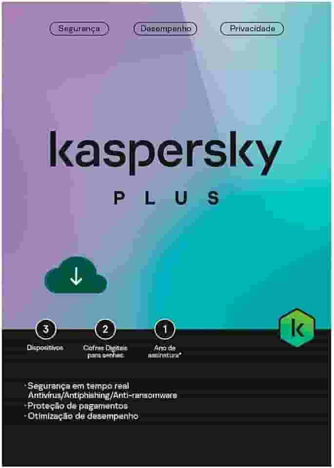 Kaspersky Plus - 3 Dispositivos, Kaspersky, 1 ano