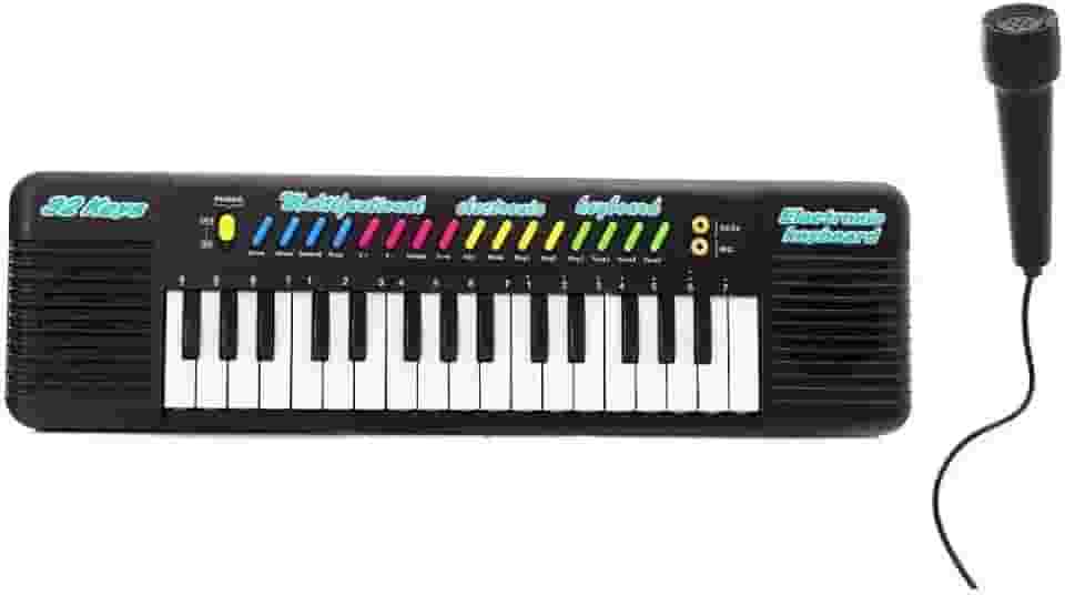 TECLADO INFANTIL PIANO BRINQUEDO MUSICAL COM KARAOKE E MICROFONE PARA CRIANÇAS