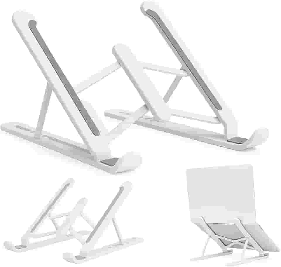 Suporte notebook Ajustável Liga de ALUMINIO, 6 POSICOES, saida de ar, serve para notebook tablet celular qualquer eletronico, Dobrável, com estojo de transporte