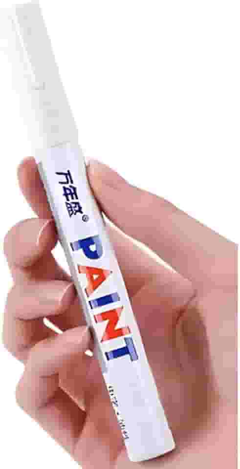 Caneta De Tinta Óleo Para Detalhes E Pintura Automotiva Pneu (Branco)