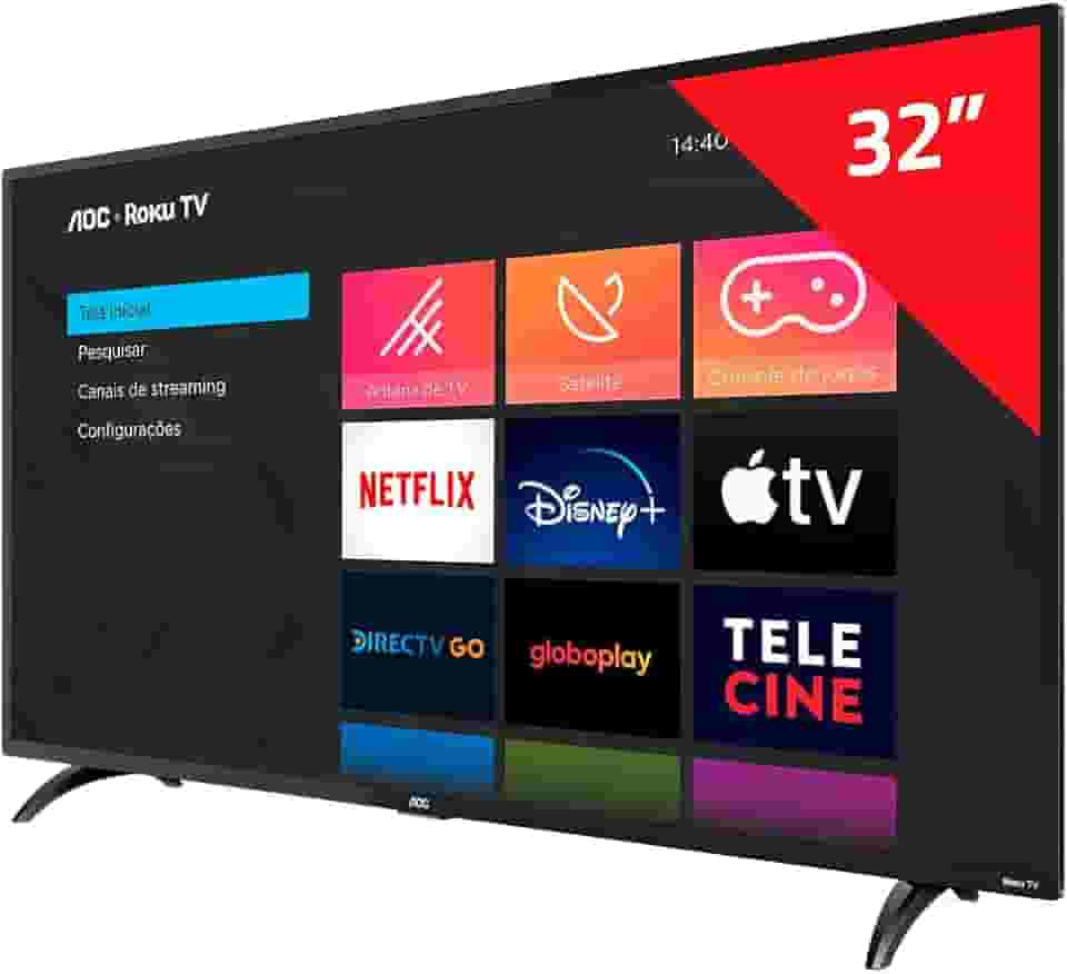 Smart TV LED 32' HD AOC 32S5195/78G - Wifi, USB, HDMI