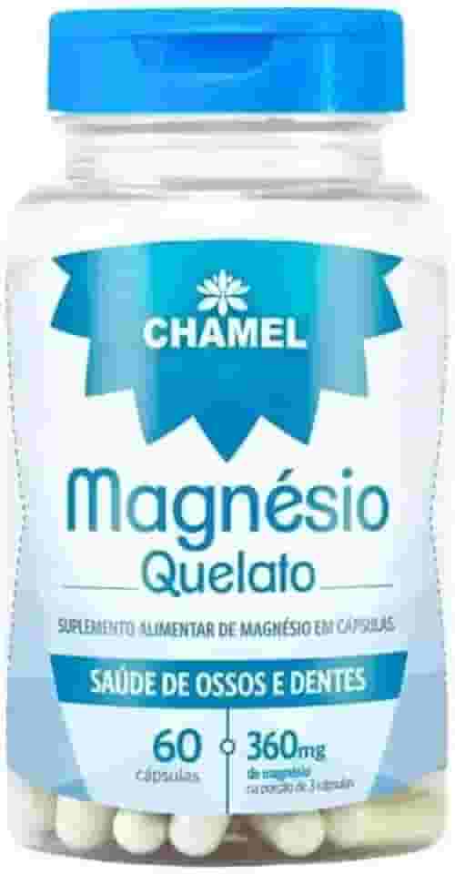 Magnésio Quelato em cápsulas - 60 cápsulas de 400mg, Chamel
