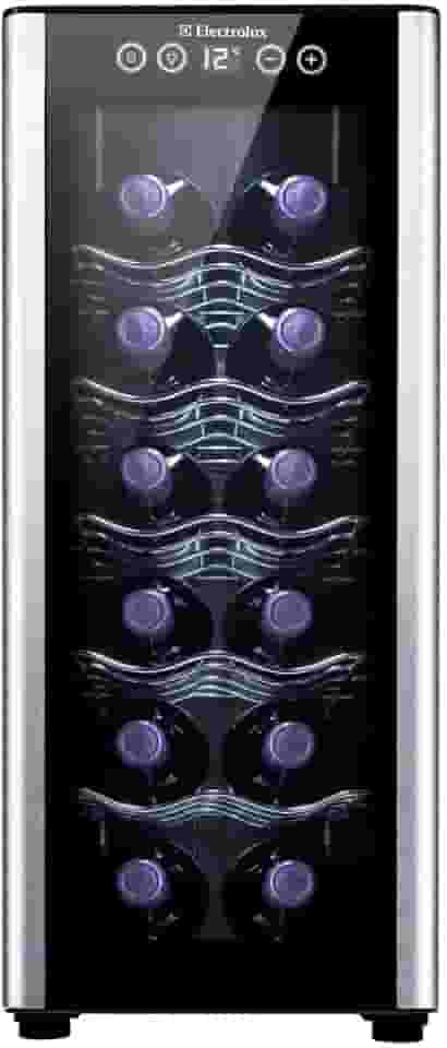 Adega Electrolux 12 garrafas Uma Porta Acabamento em Alumínio (ACB12)