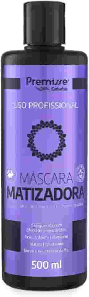 Premisse Máscara Matizadora para Cabelos Loiros, Descoloridos e Grisalhos 500ml, Uso Profissional, com Aminoácidos