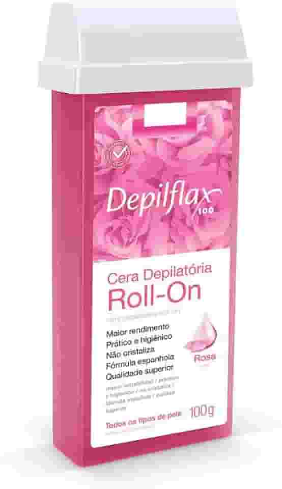 Depilflax – Cera Depilatória Roll-On Rosa 100g