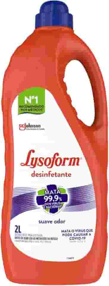 Lysoform Suave Odor, Desinfetante Líquido, Limpeza Casa, 2L