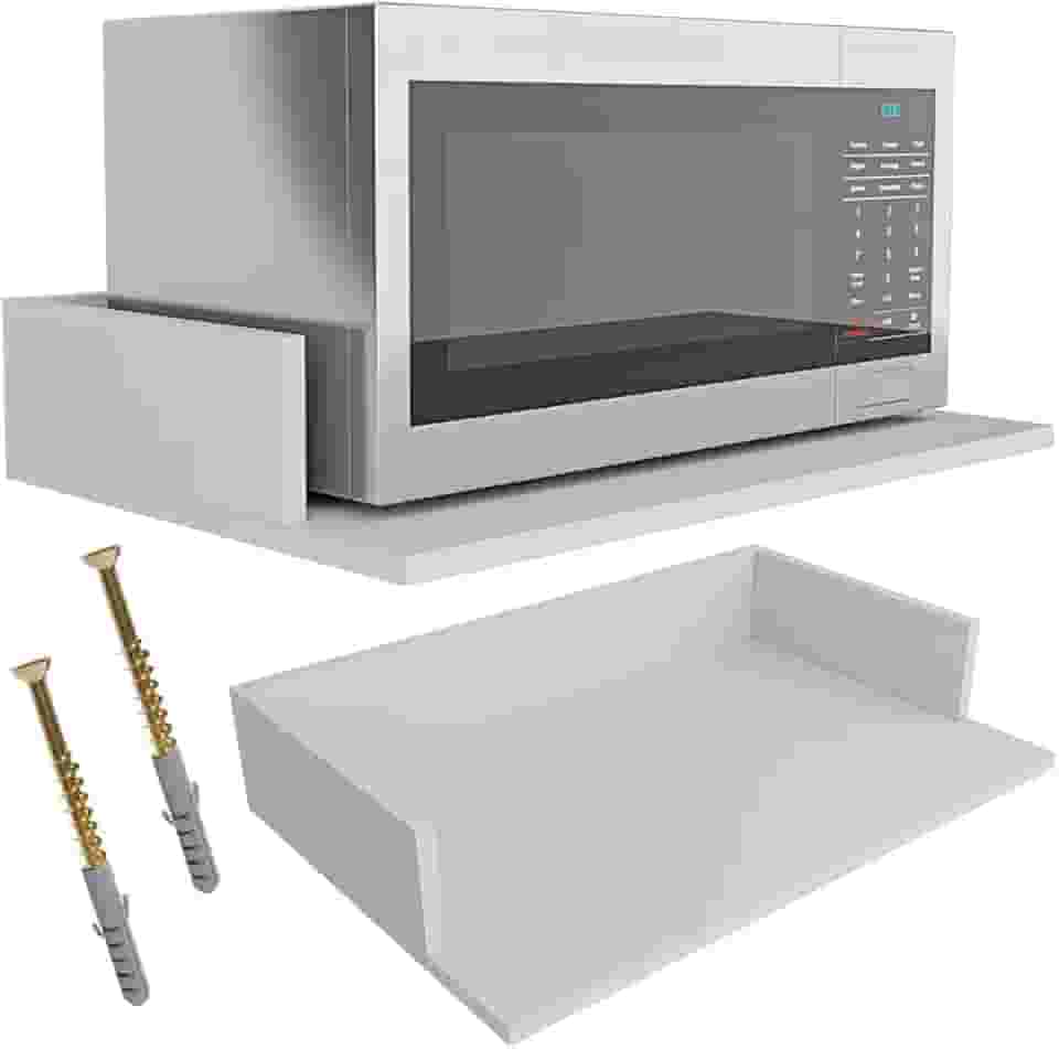 Suporte Prateleira Para Microondas Nicho Multiuso 60x40cm em Mdf Reforçado 15mm Branco