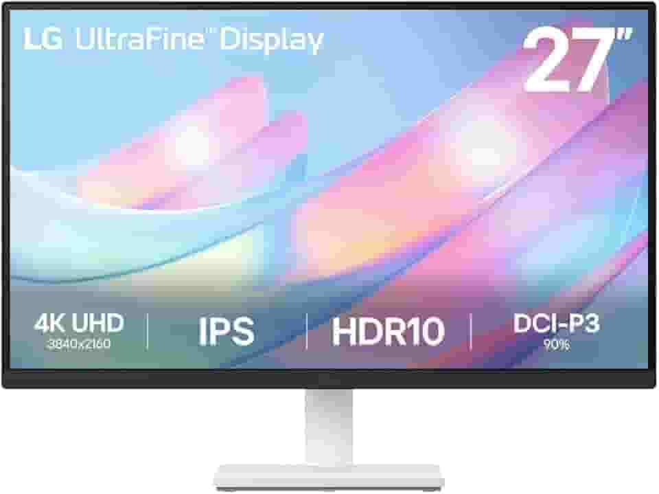 Monitor LG UltraFine™ - Tela IPS UHD 4K 27", HDR10, DCI-P3 90%, Dynamic Action Sync – 27US500-W.