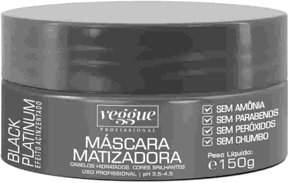 Máscara Matizadora Black Preto Efeito Acinzentado Veggue Profissional 150g