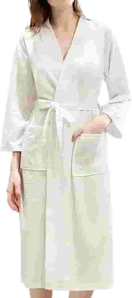 Roupão de sauna unissex para mulheres e homens, roupão de banho de secagem rápida com tecido de poliéster absorvente, roupão de spa grosso para banho, piscina,