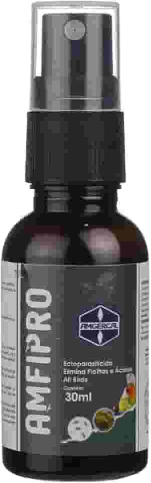 Piolhicida Amfipro Amgercal 30ml Mata Anti Piolho Ácaro Piolhinho Passarinho Pássaros e Aves
