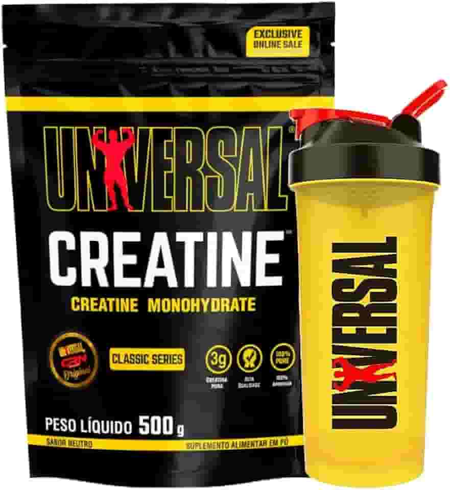 Creatina Monohidratada Universal - Universal Nutrition (500g + Coqueteleira)