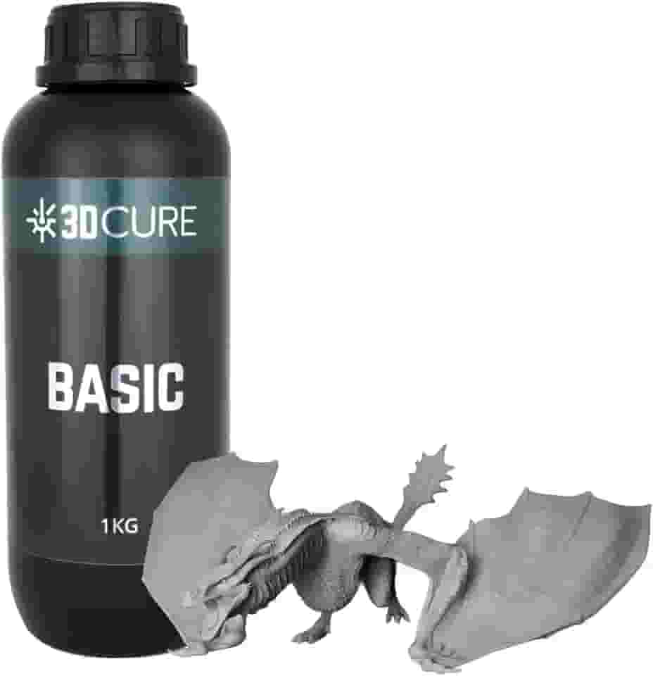 Resina 3D Cure Basic para Impressora 3D, 1 Kg (Cinza Claro)