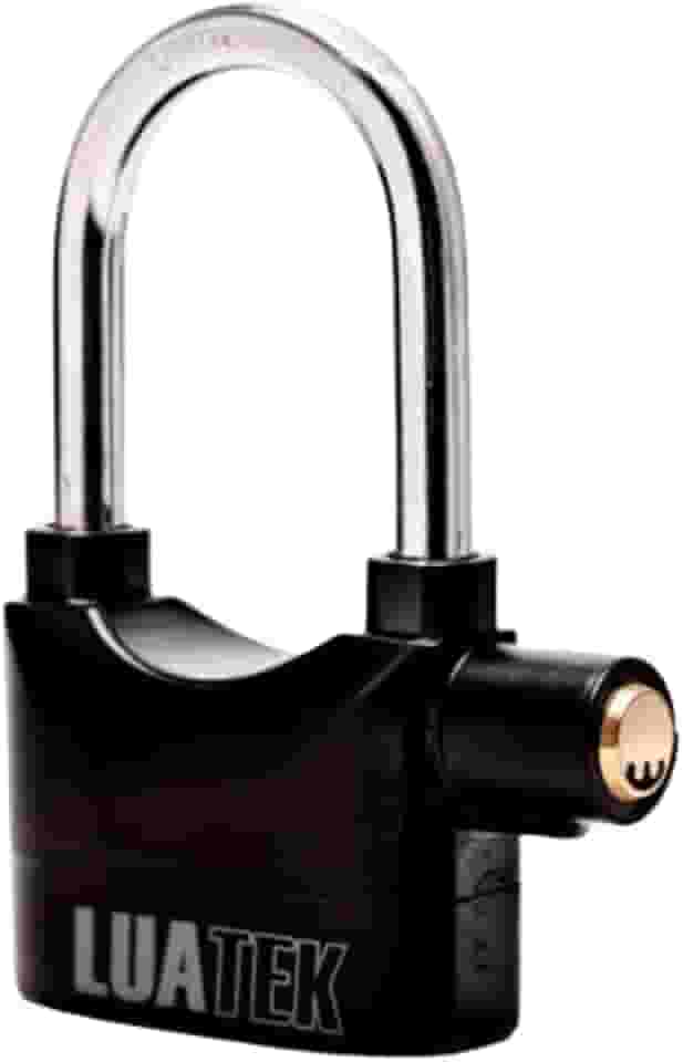 Cadeado Com Alarme Antifurto, Possui 3 Chaves Ideal Para Motos, Bicicletas, Portas, Galpões Com volume Do Som á 110db Sensor De Movimento Resistete A Chuva Modelo LK-BL16 (Preto)