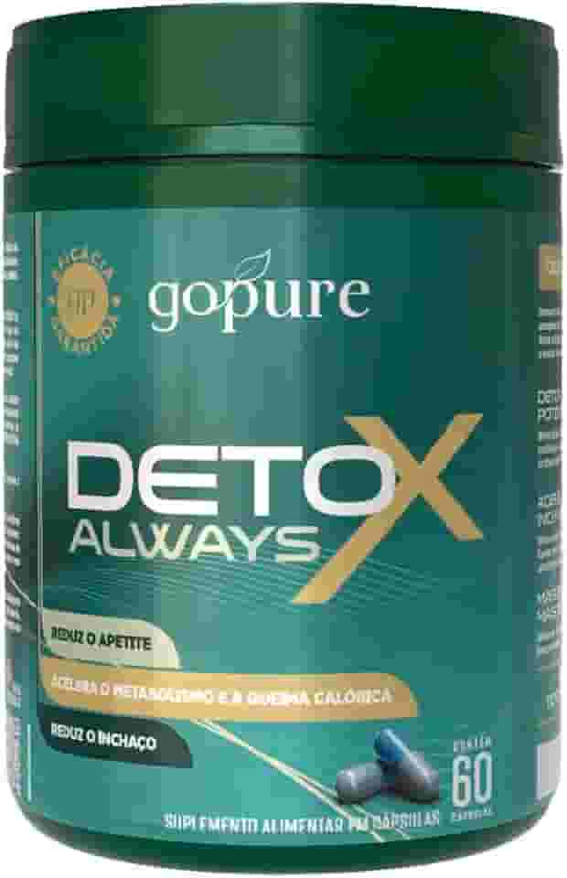 GoPure Detox Always Suplemento Natural em Cápsulas para Equilíbrio Alimentar