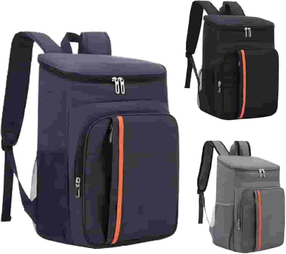Mochila Térmica 23 L Bag Cooler Impermeável Reforçada para Marmita, Cerveja Gelada, Viagem, Praia, Academia e Trabalho Bolsa Térmica Masculina e Feminina Portátil Premium