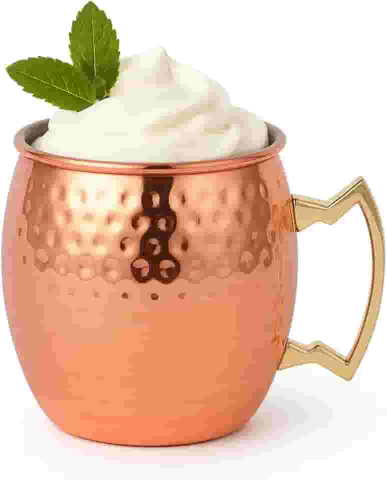Caneca Moscow Mule 550ml Inox Cobre Martelada Drinks Bebida Gelada Coquetelaria Bartender Profissional