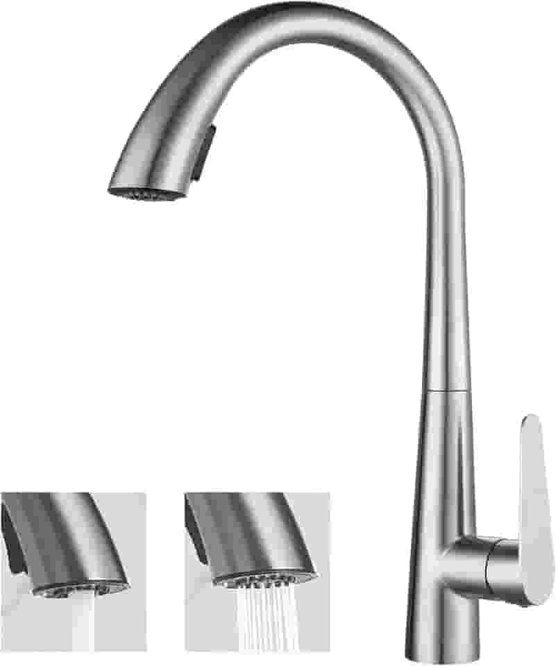 YESOP Torneira De Cozinha Bancada Gourmet Extensível Monocomando Escovada