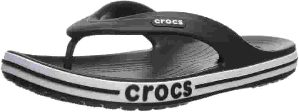 Chinelo crocs bayaband flip black/white
