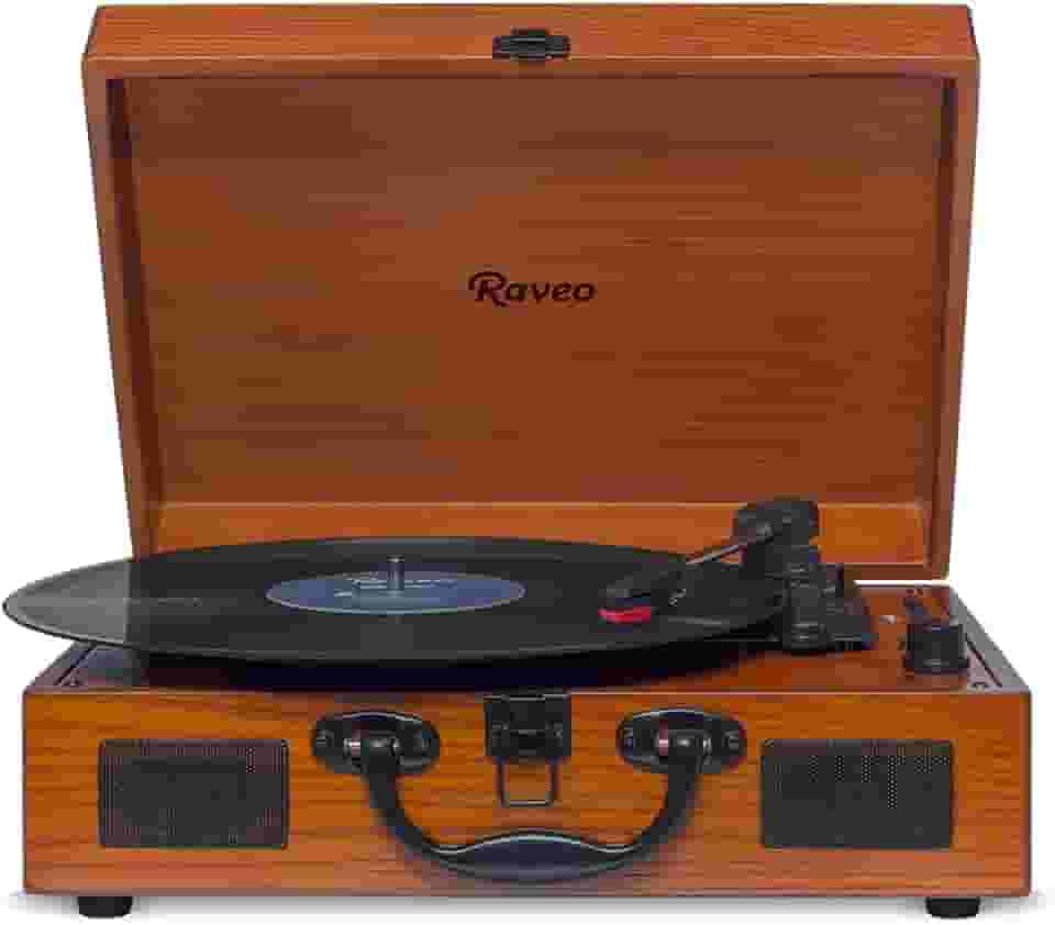 Raveo Vitrola com USB e Bluetooth, Sonetto Wood, 10W, marrom