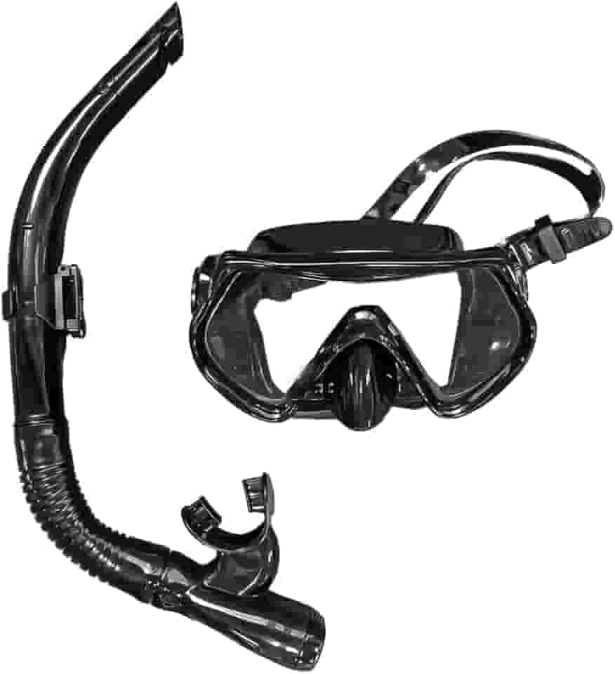 Kit Óculos De Mergulho Máscara Snorkel + Respirador Completo Profissional Anti-Embaçante Conjunto Snorkeling Seco Mergulho Marca ATM