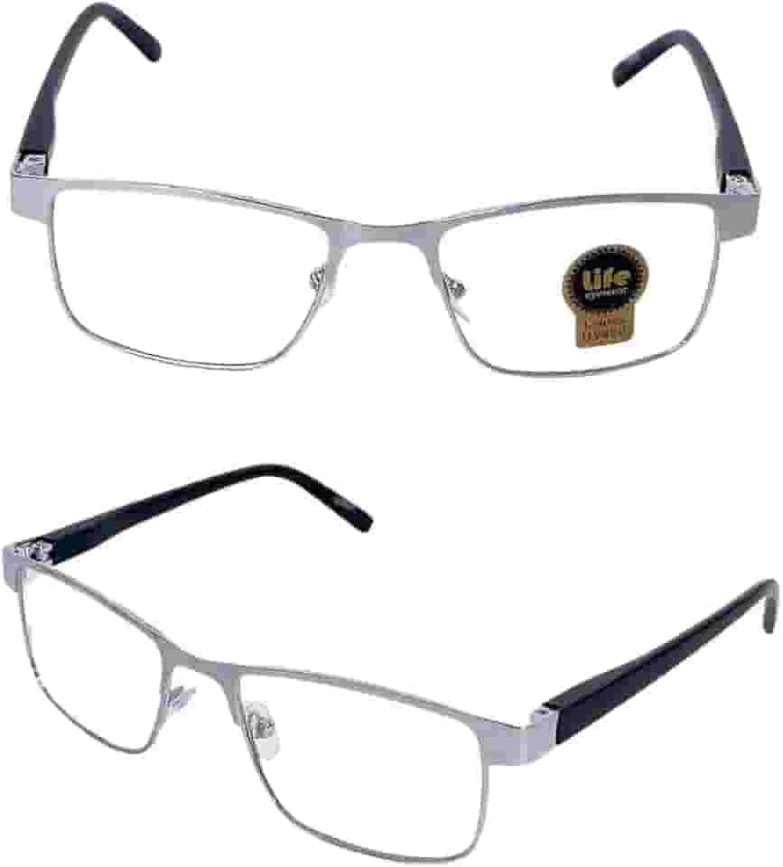 Armação Óculos Grau Metalico Prata Para Leitura Perto