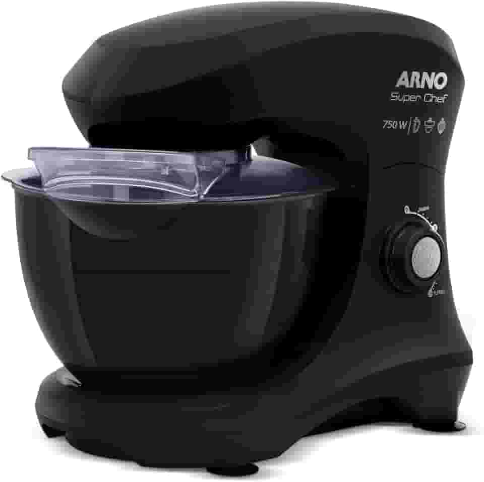 Batedeira Planetária Arno Superchef 750W 5 litros 15 velocidades Preta 220V KM01