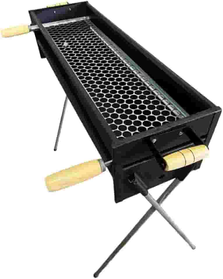 Churrasqueira Espetinho Reforçada A Carvão Espeteira Tradicional 80X25cm Casa Bar Restaurante