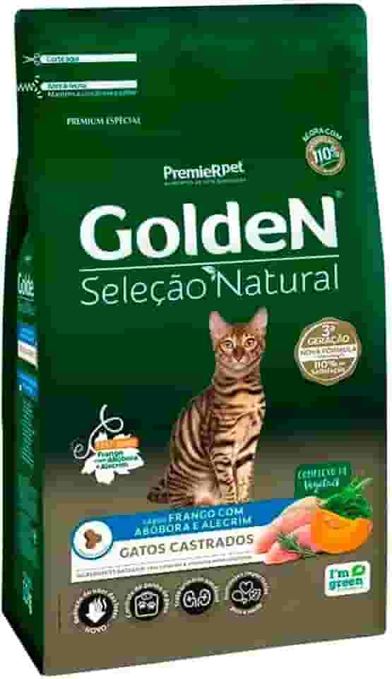 Ração Golden Para Gato Adulto Castrado Seleção Natural Abóbora 3kg
