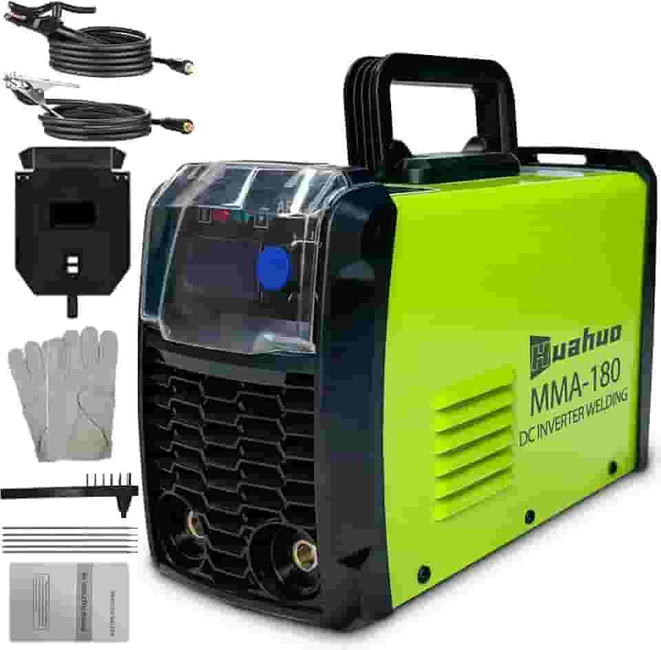 Máquina de Solda Inversora,Portatil de Alta Potência com Acessórios MMA180（220V/120A) (Verde-220V)