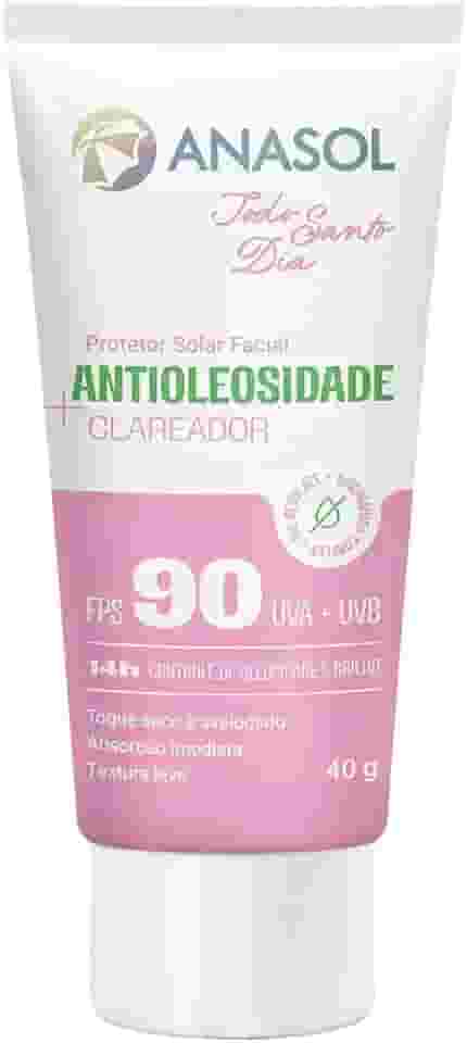 Anasol Protetor Solar Facial Antioleosidade Clareador Todo Santo Dia FPS90 40g