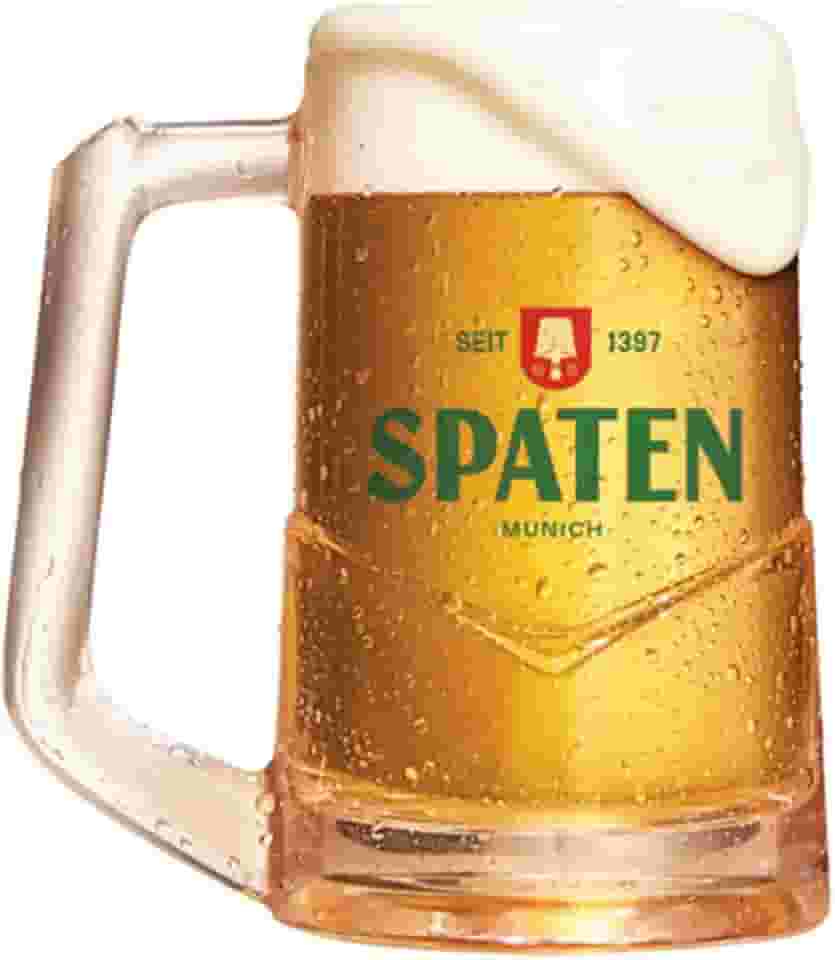 Ruvolo Caneca Spaten, Caneca de Cerveja, Caneca de Vidro para Chopp 400ml