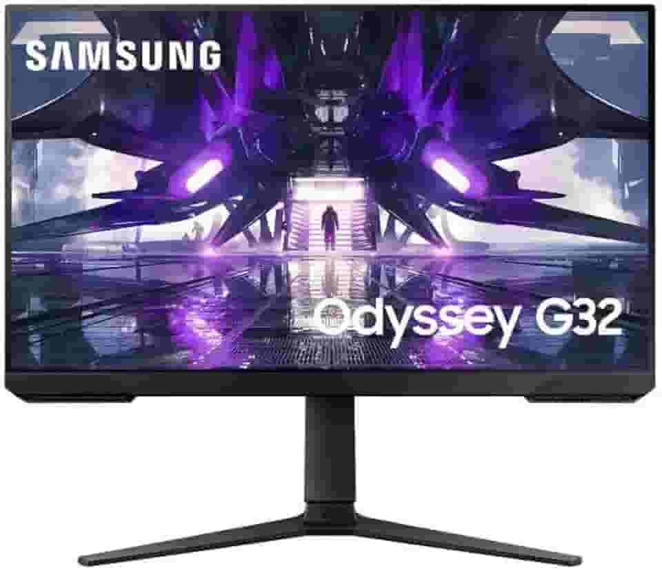 SAMSUNG Monitor Gamer Odyssey 27', FHD, 165Hz, 1ms, com ajuste de altura, HDMI, DP, Freesync, Preto, Série G32