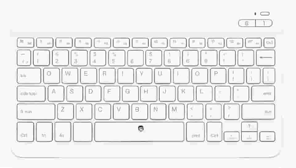 Teclado Sem Fio Bluetooth, Compatível com Diversos Dispositivos, Notebooks, Tablets, Smart TVs (Branco)