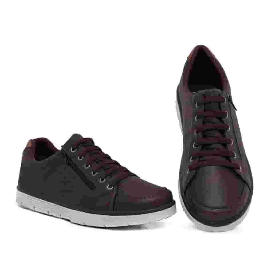 Masculino Sapatênis Casual Social com Zíper e Cadarço Confortável