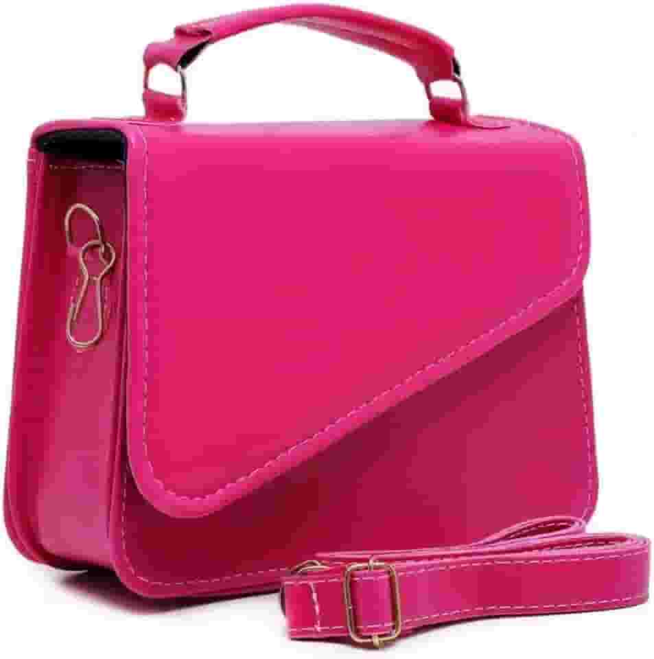 Bolsa Feminina Transversal Pequena, Couro Sintético Preto, Alça Removível, Design Elegante