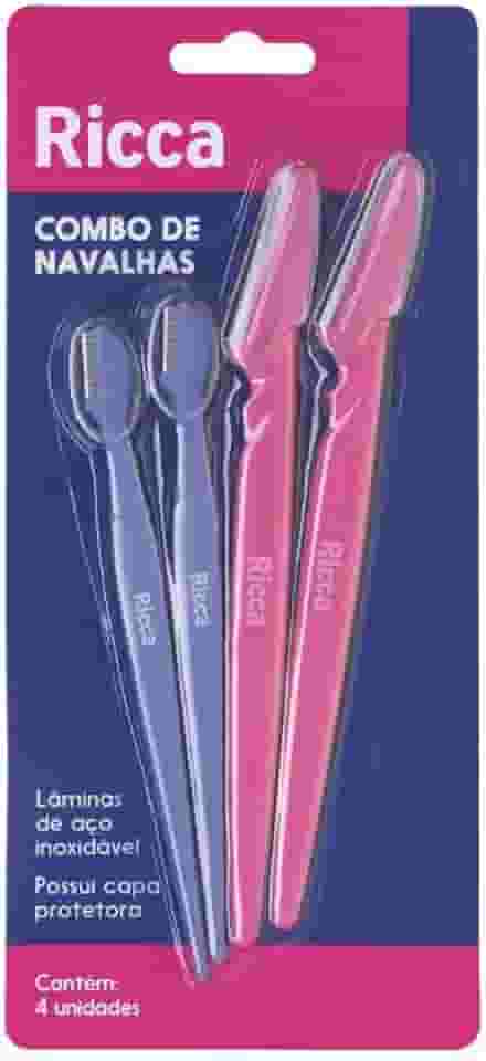 Ricca Conjunto com 4 Navalhas Para Sobrancelha