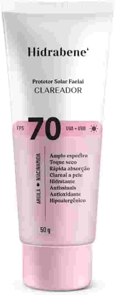 Hidrabene Protetor Solar Facial Clareador FPS70 50g