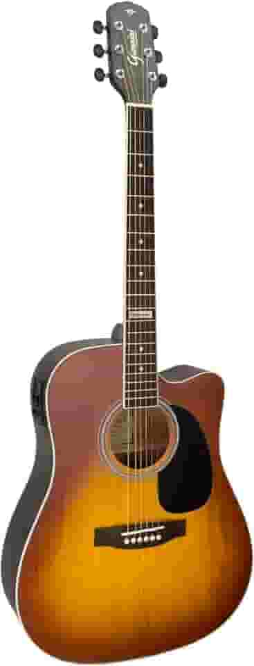 VIOLÃO FOLK ELETROACÚSTICO CUTAWAY GF1D CEQ HB HONEY BURST - GIANNINI