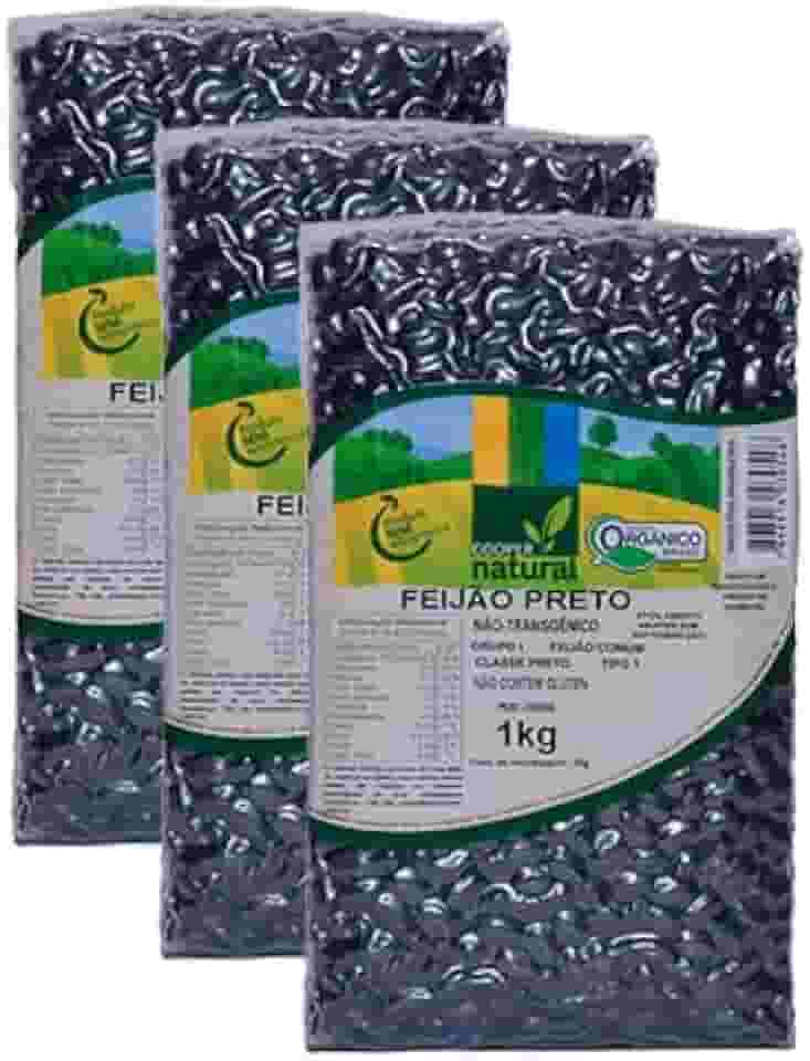 Kit 3X: Feijão Preto Orgânico Coopernatural 1kg
