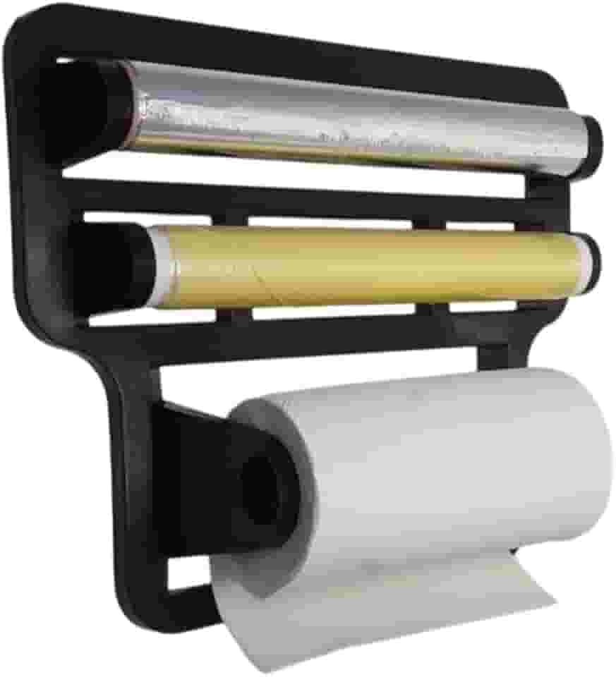 Dispenser Triplo Rolo De Papel Toalha Filme E Alumínio De Parede